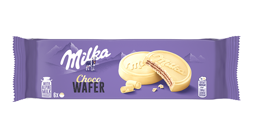 milka choco waffer blanc
