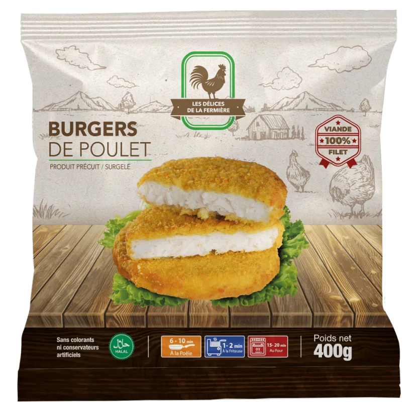 Burger Poulet 400g La Fermière