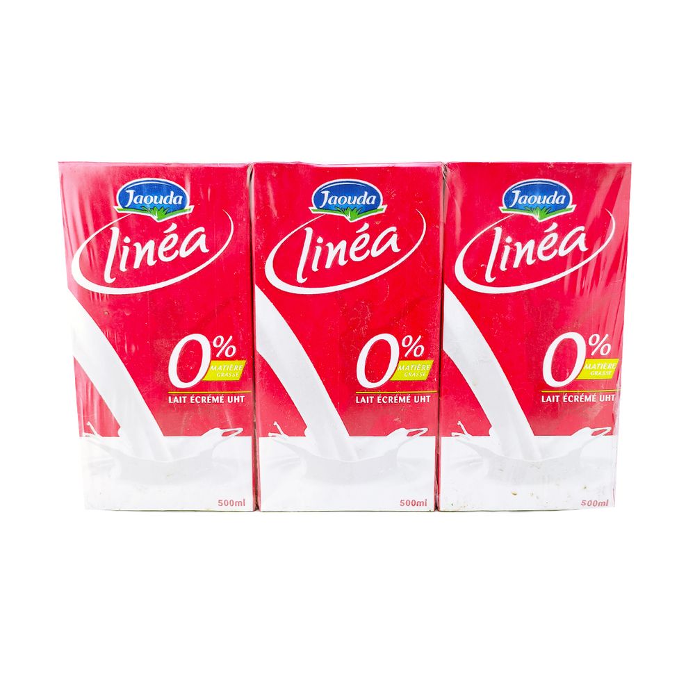 Pack lait écrémé jaouda 0.5L linéa 0% x6pc