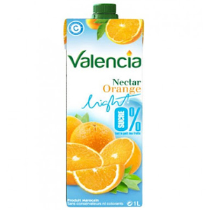 Valencia Orange Light 0% Sucre 1L